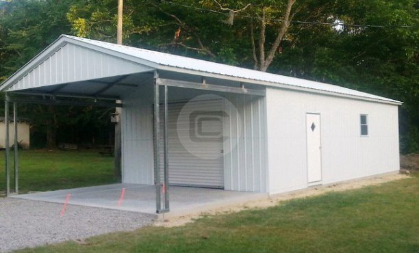 Utility Metal Building- Carport with Storage Shed- Combo ...