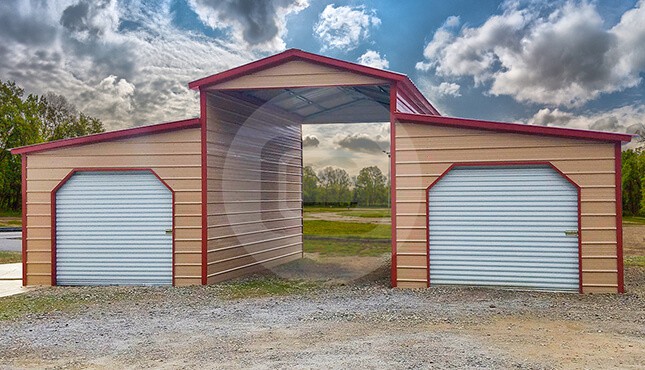 38x25 Metal Shop With Lean To Bfad210 Kidnaptickets Com