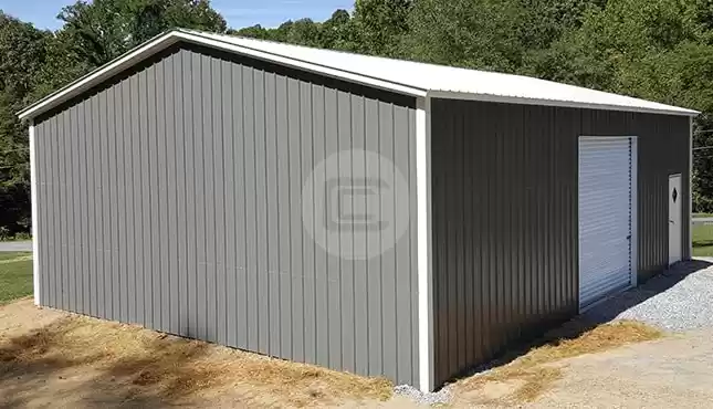 30'x40' Metal Shop with Side Entry