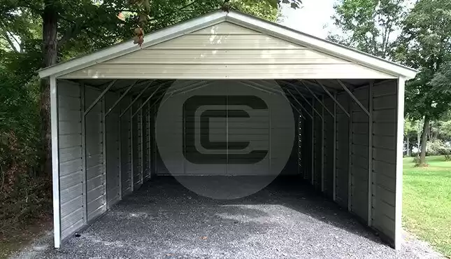 18'x30' Three-Sided Two Car Carport