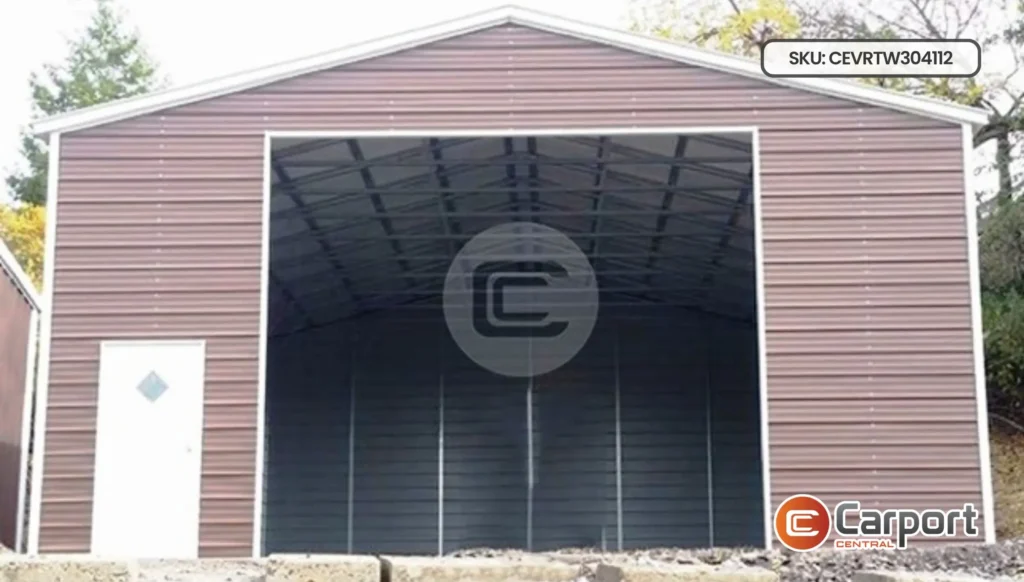 30'x40' Enclosed Certified Triple Wide Garage