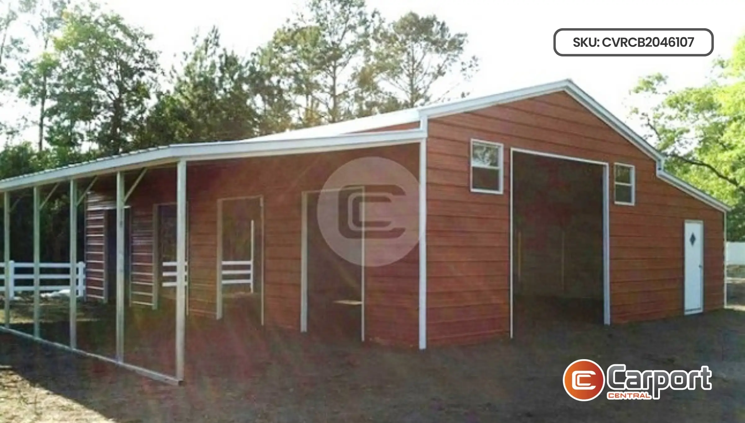 20'x46' Raised Center Barn