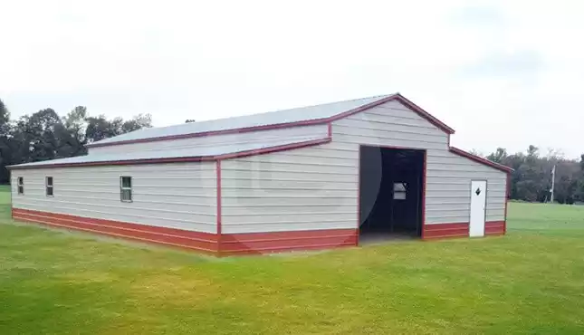 44×51 Two Tone Raised Center Barn