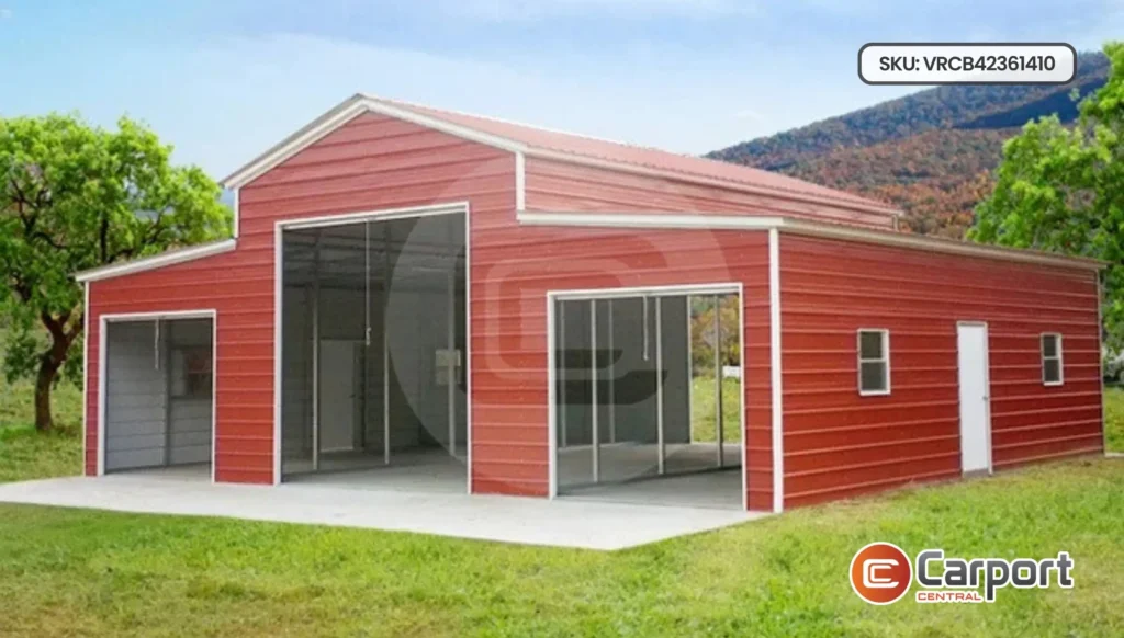 42'x36' Vertical Roof Raised Center Barn