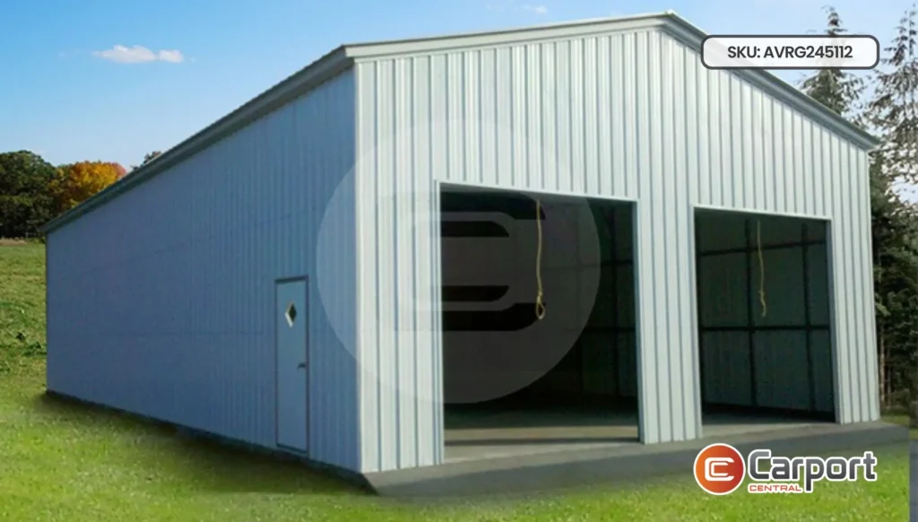 24’x50′ All Vertical Enclosed Garage