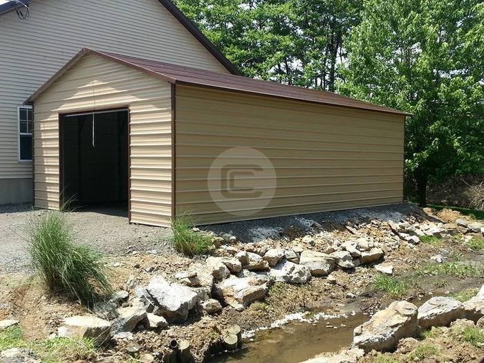 Metal storage shed