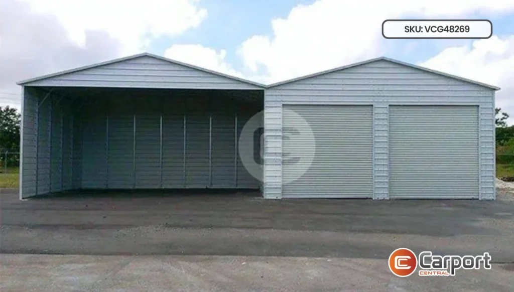 48'x25' Carport with Garage