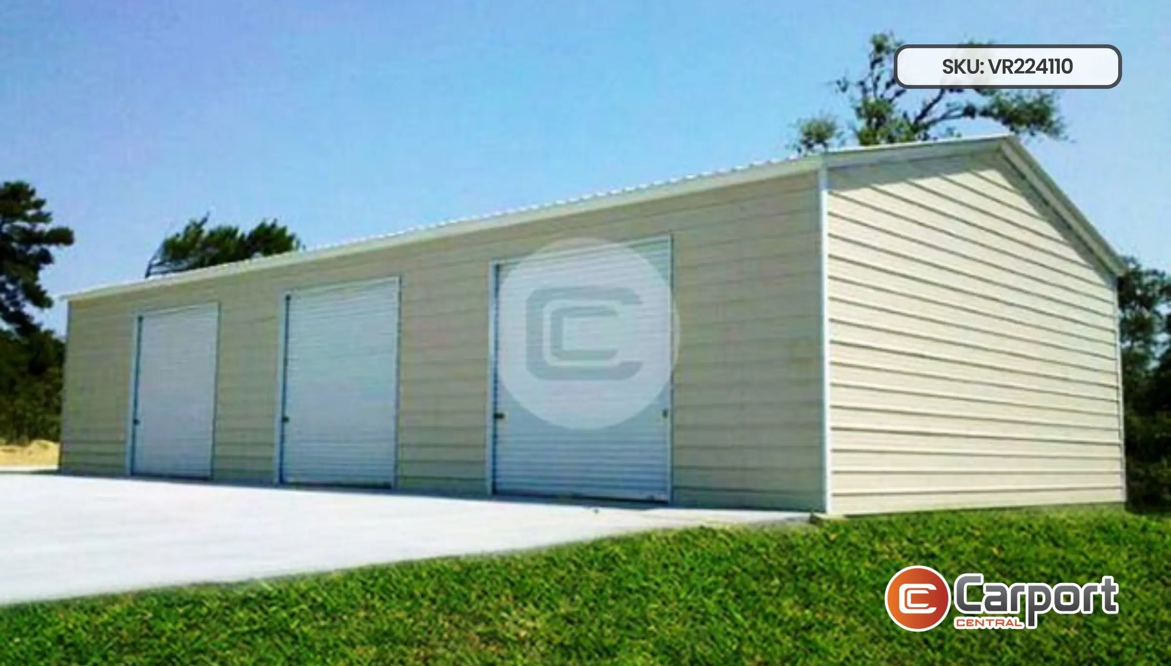 22'x40' Vertical Roof Garage