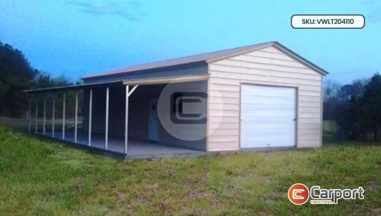 20’x40′ Workshop with Lean-To