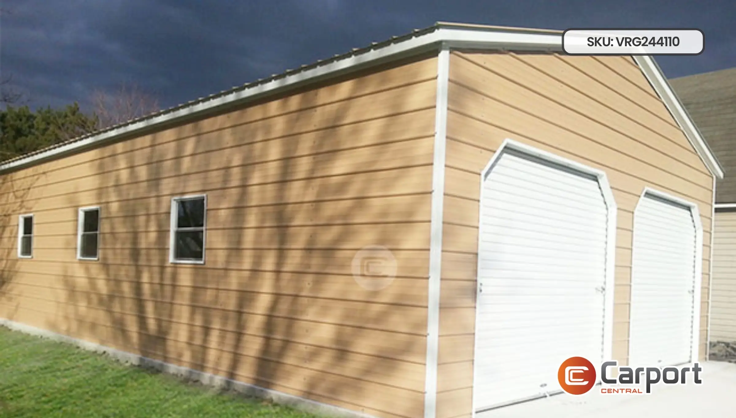 24'x40' Vertical Roof Garage