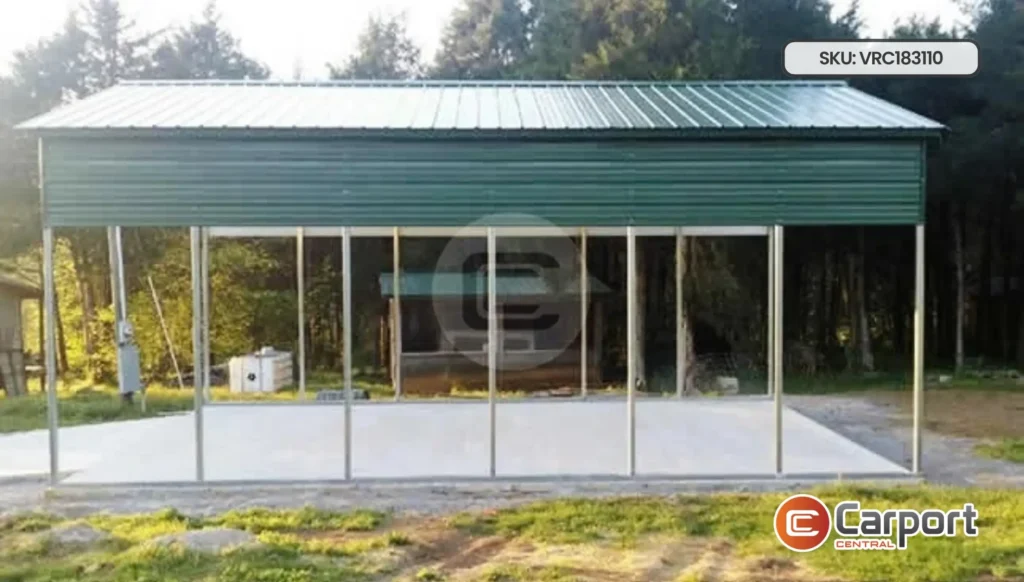 18'x30' Carport - Two Car Outdoor Shed