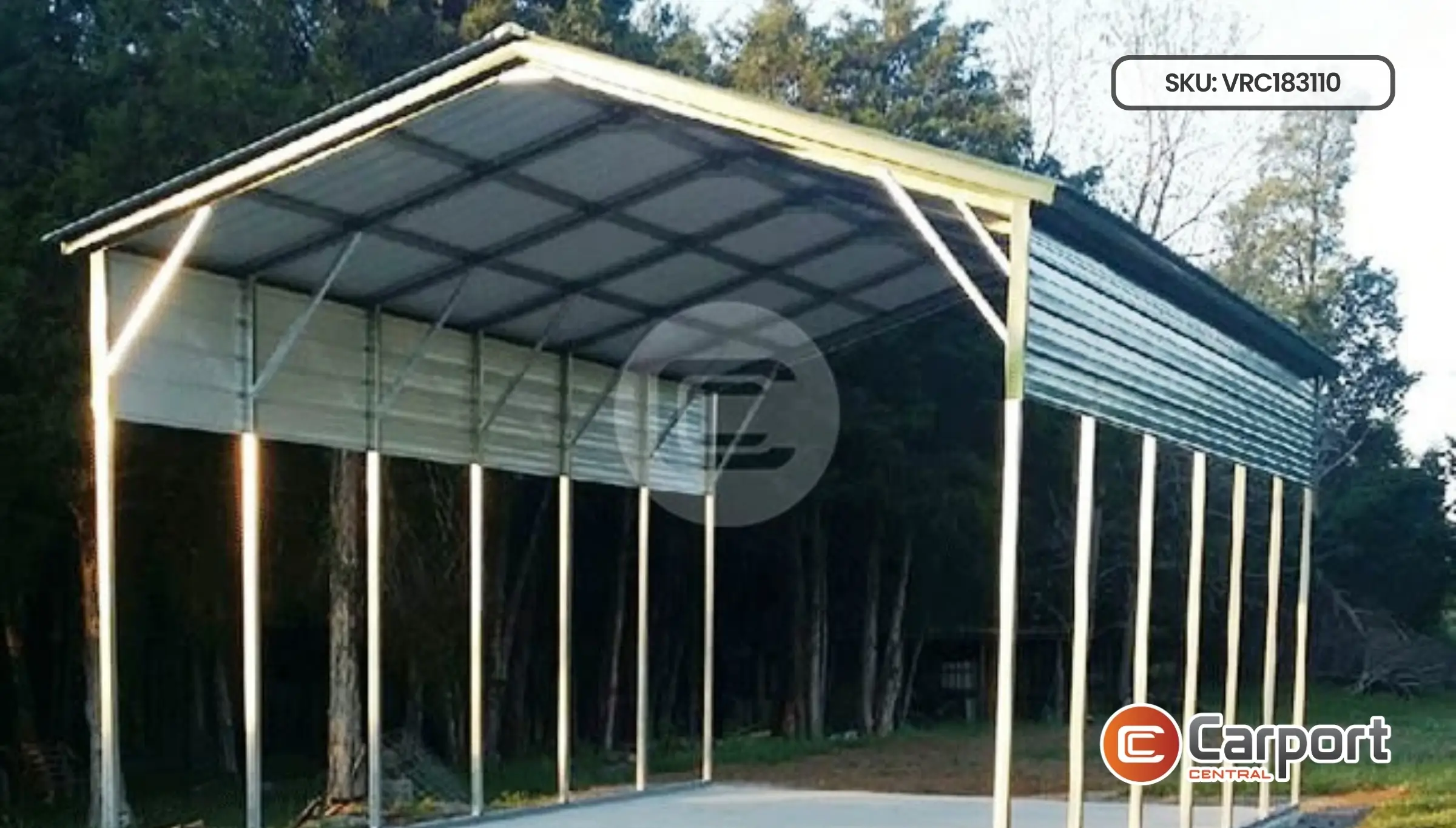 18'x30' Carport – Two Car Outdoor Shed