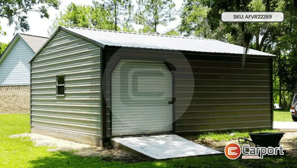 22'x25' Vertical Roof Garage