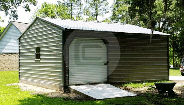 Two Car Metal Garage-3
