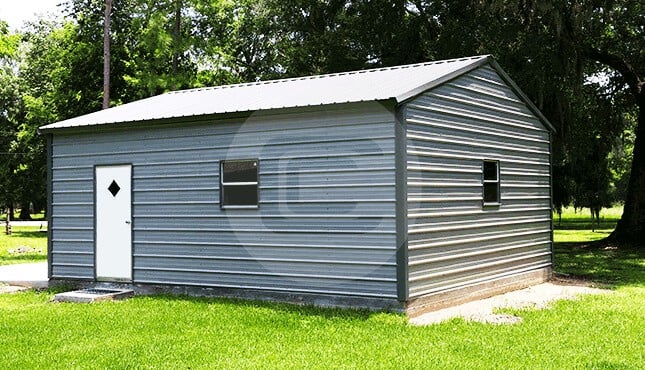 Two Car Metal Garage-4