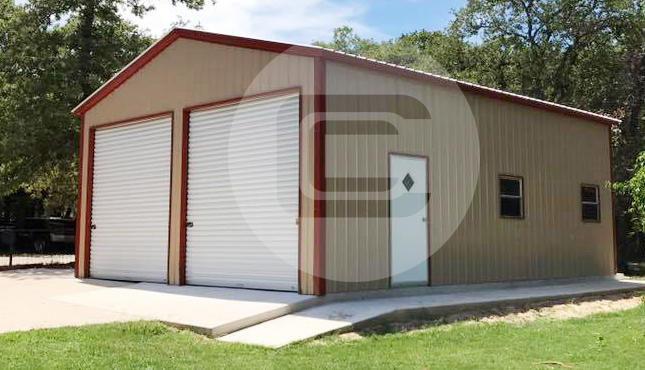 2 Car Metal Garage