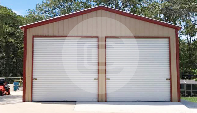 Two Car Metal Garage