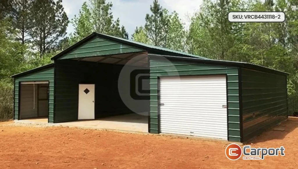 44’x30′ – Raised Center Aisle Metal Barn