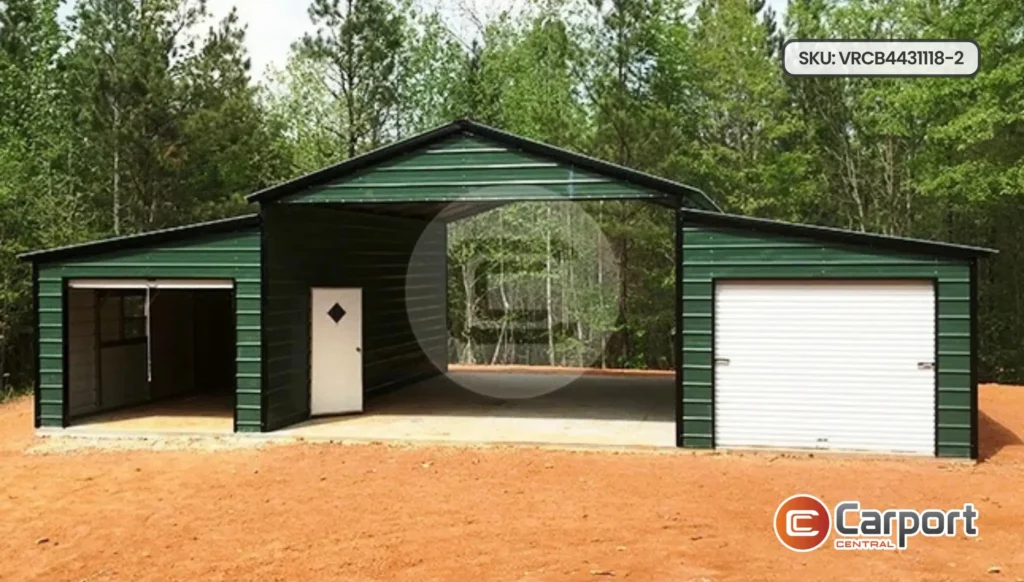 44’x30′ – Raised Center Aisle Metal Barn