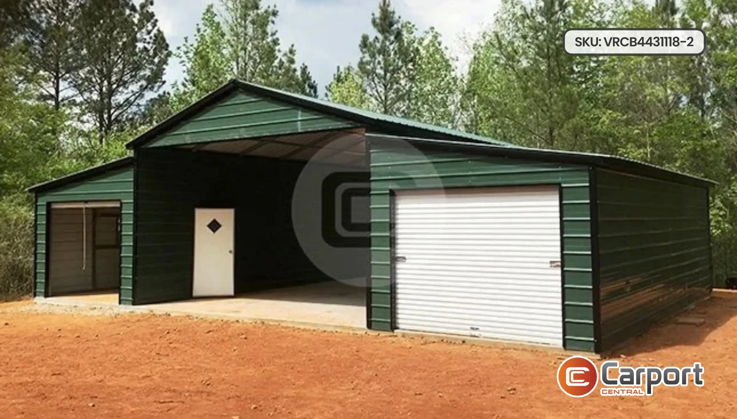 44'x30' – Raised Center Aisle Metal Barn