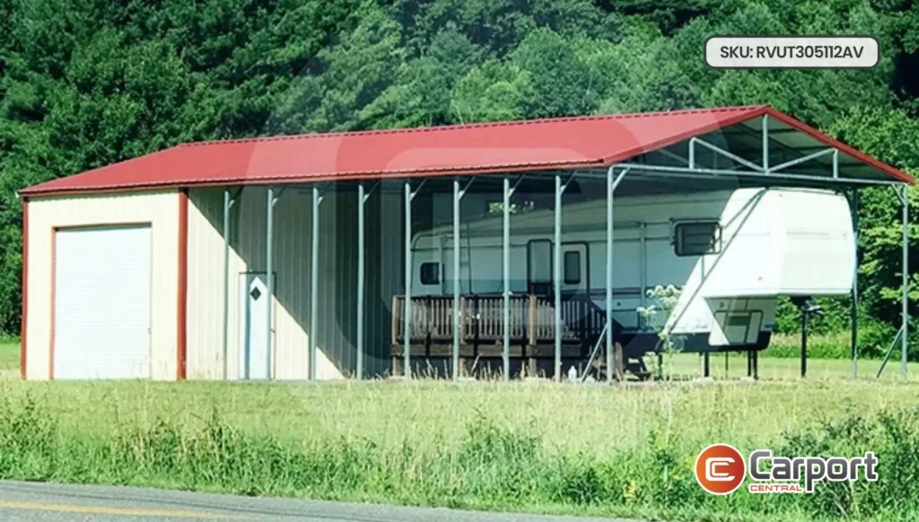 30’x50′ RV Shelter with Utility