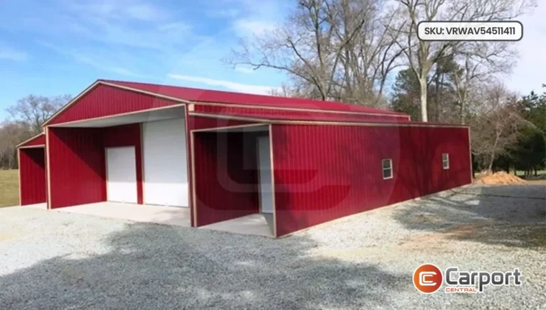 54’x50′ Triple Wide Workshop with Lean-to