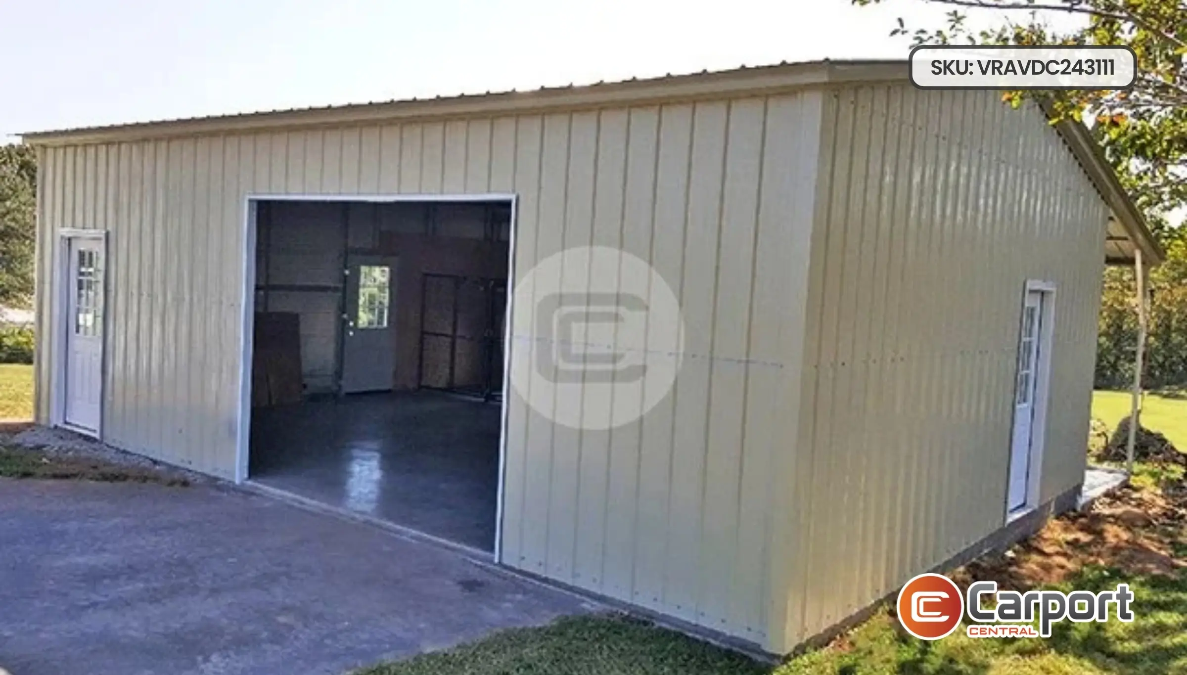 24'x30' Garage with Dog Kennel