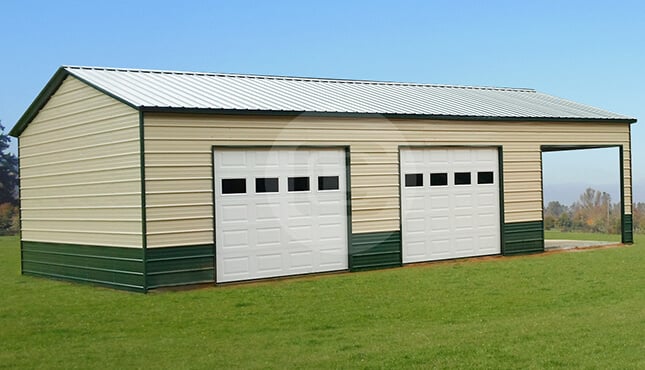 22x41x12 Two-Tone Side Entry Garage