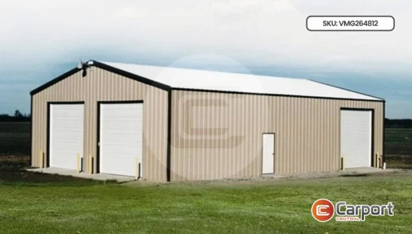 26’x48′ Vertical Roof Metal Garage