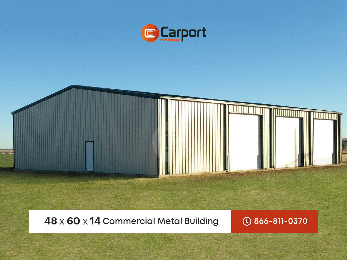 48x60 Commercial Garage Metal Building of the Week