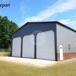 40 x 61 x 14 Two-Tone Clear Span Metal Building
