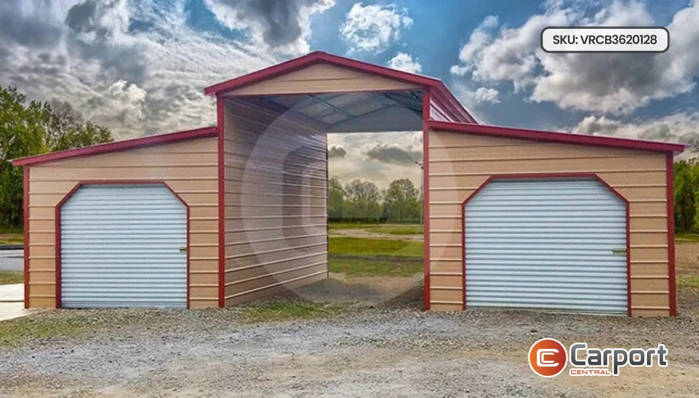 36'x20' Lean-to Metal Barn