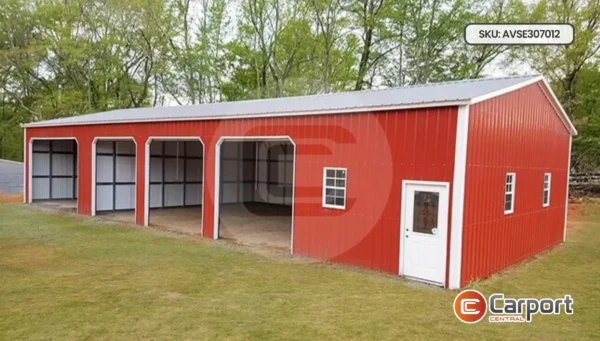 30’x70′ Insulated 3 Car Side Entry Garage