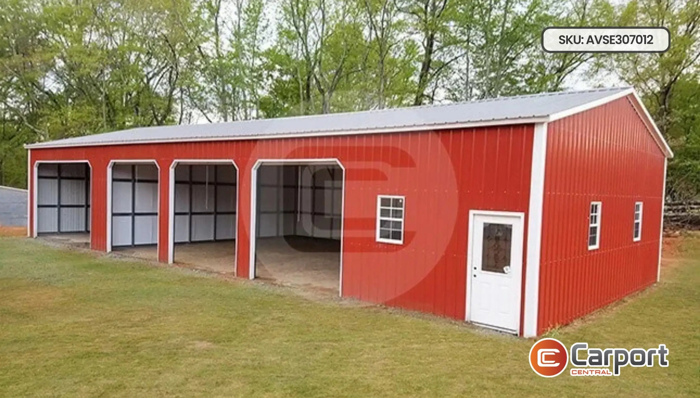 30'x70' Insulated 3 Car Side Entry Garage