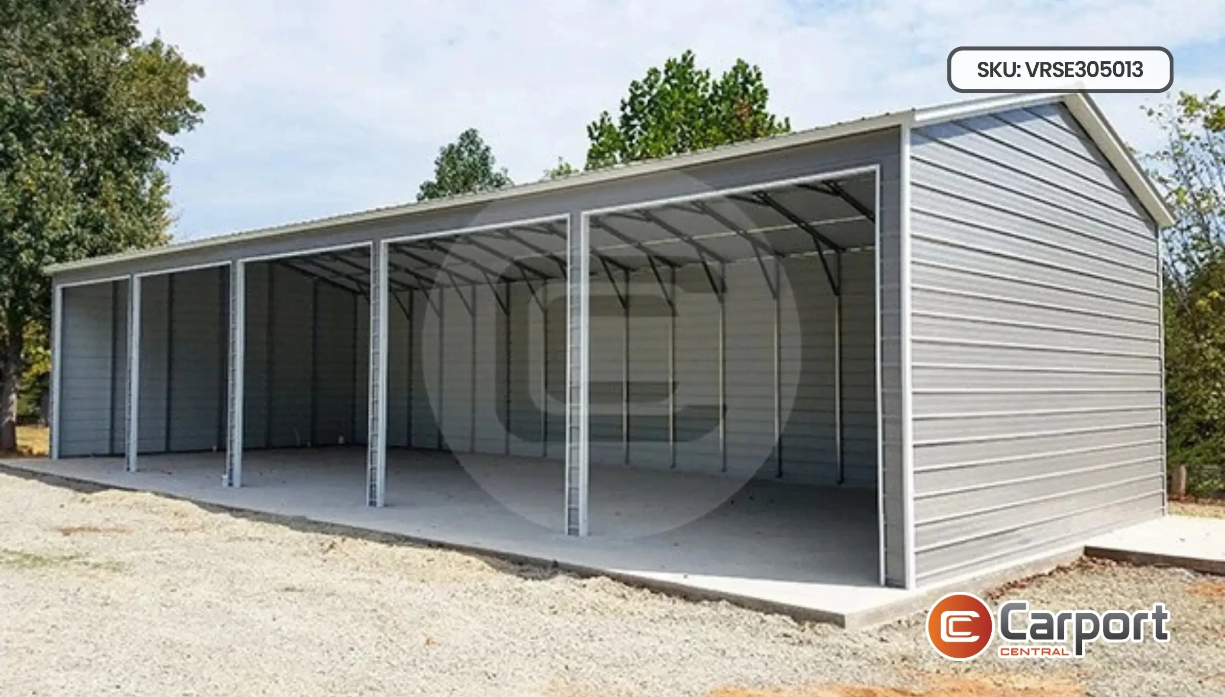 30'x50' Metal Garage with Side Entry