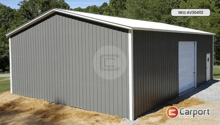 30’x40′ Metal Shop with Side Entry