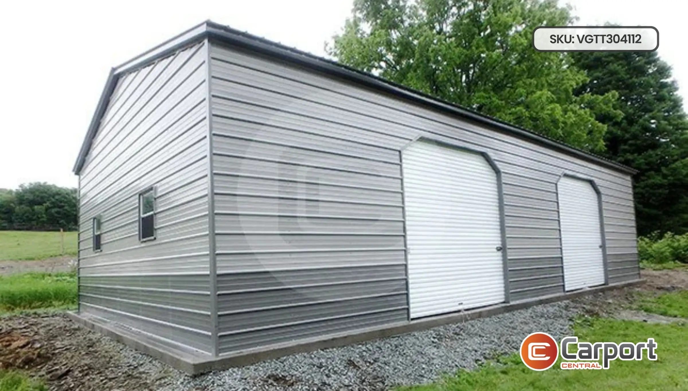 30'x40' Two-Tone Side Entry Garage