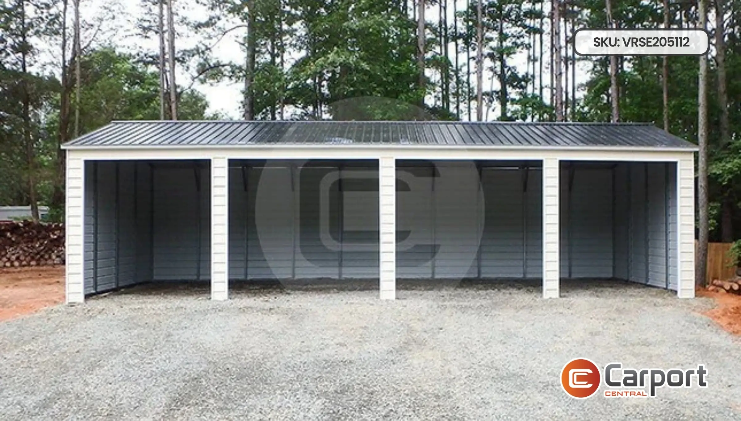 20'x50' Four Car Side Entry Garage