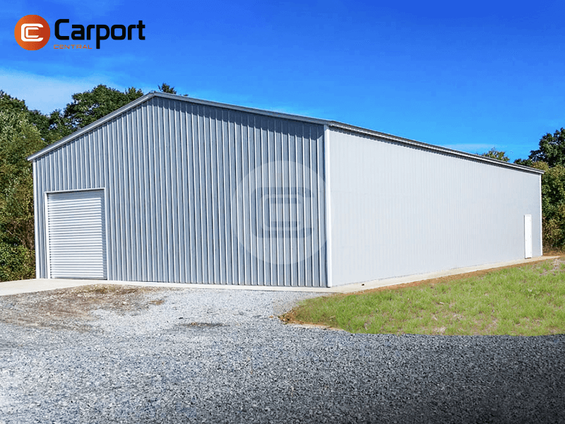 40×80 Commercial Garage - side view