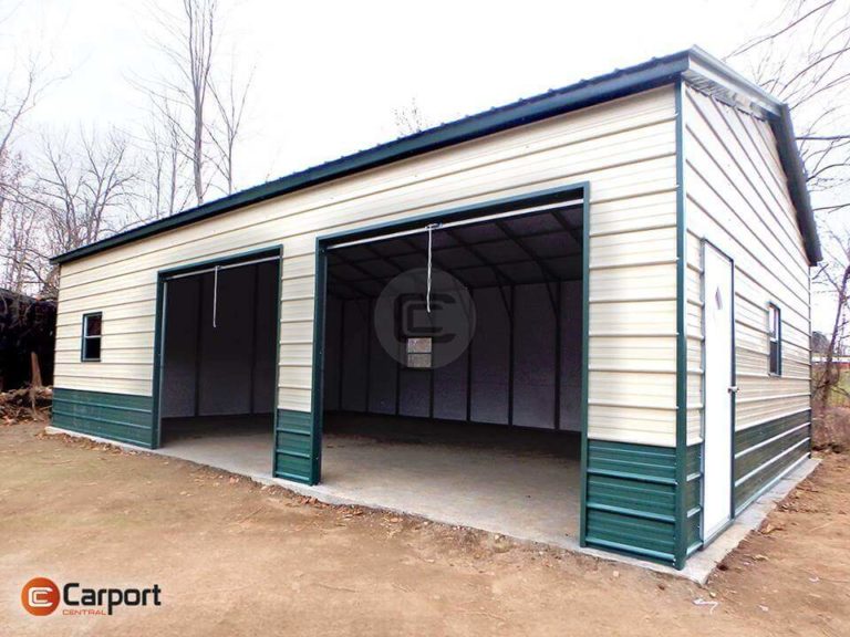 24×30 Side Entry Metal Garage