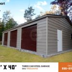 24x40 Three Car Garage