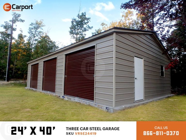 24×40 Three Car Garage
