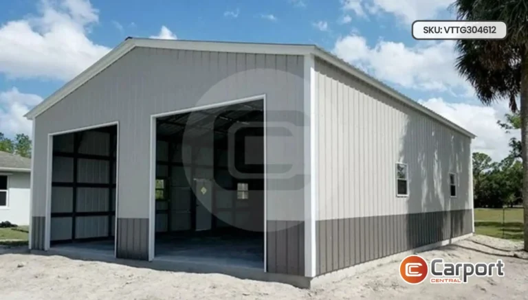 30’x46′ Three Car Metal Garage