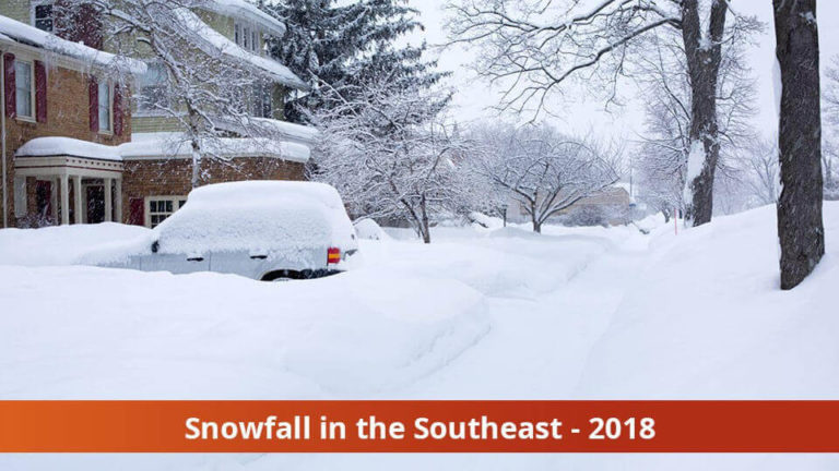 Snowfall in the Southeast – 2018