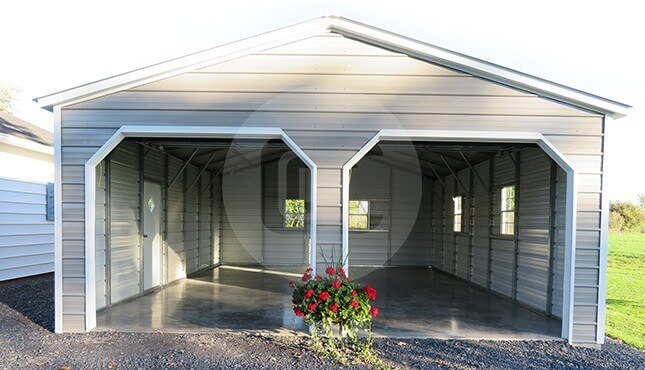 22x30-two-car garage-front-view