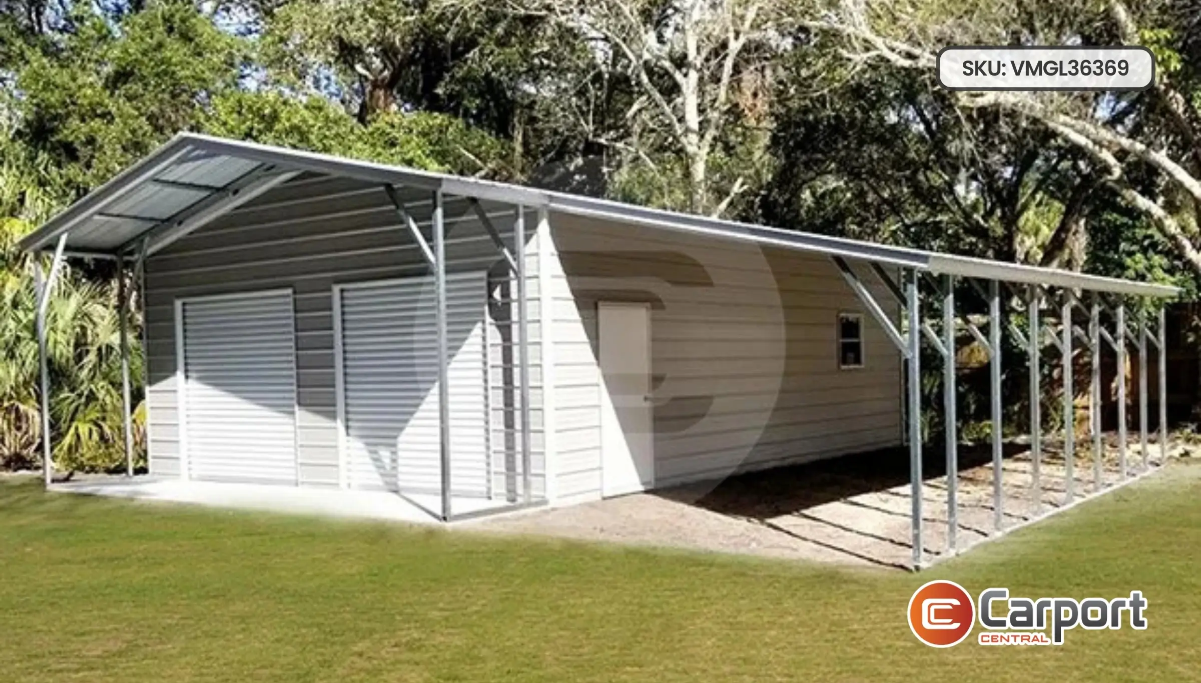 36'x35' Garage with lean-to