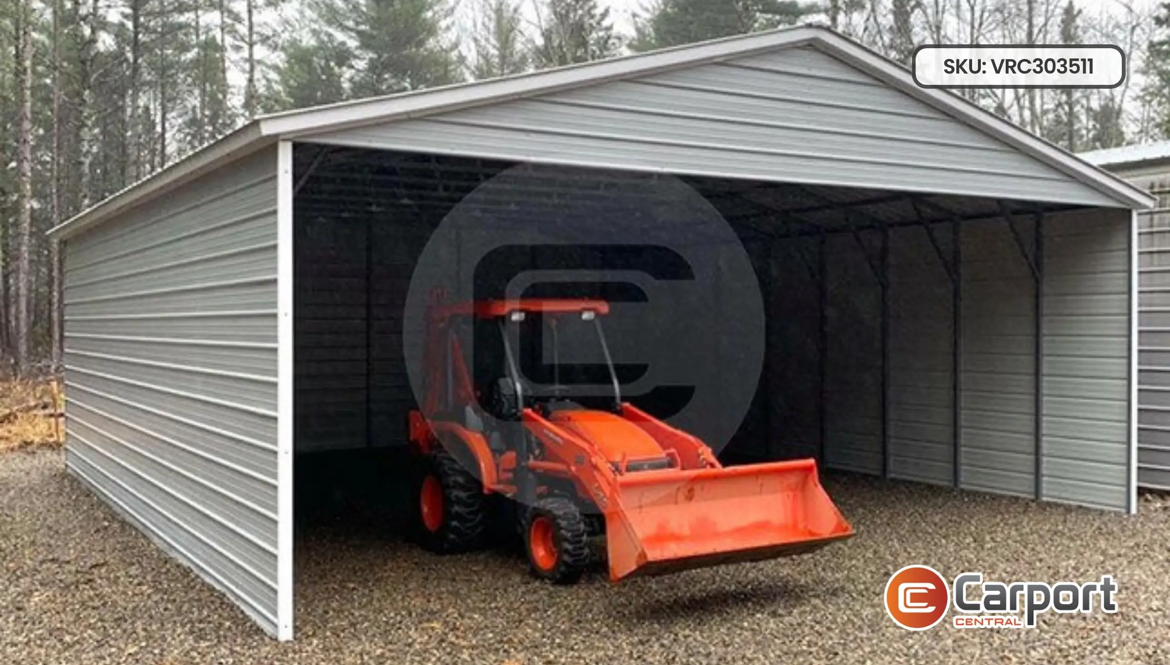 30'x35' Three Car Carport