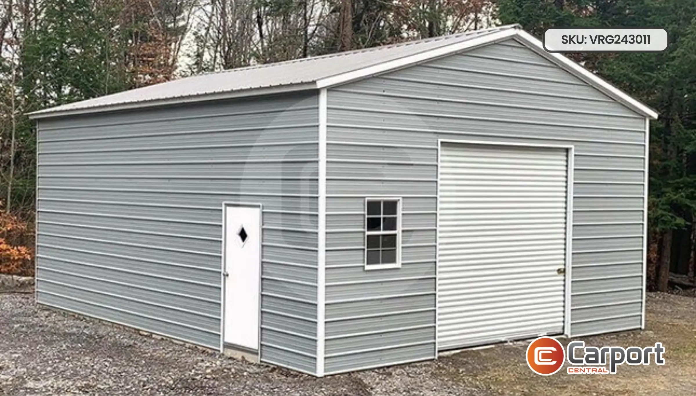 24'x30' Two Car Prefab Garage