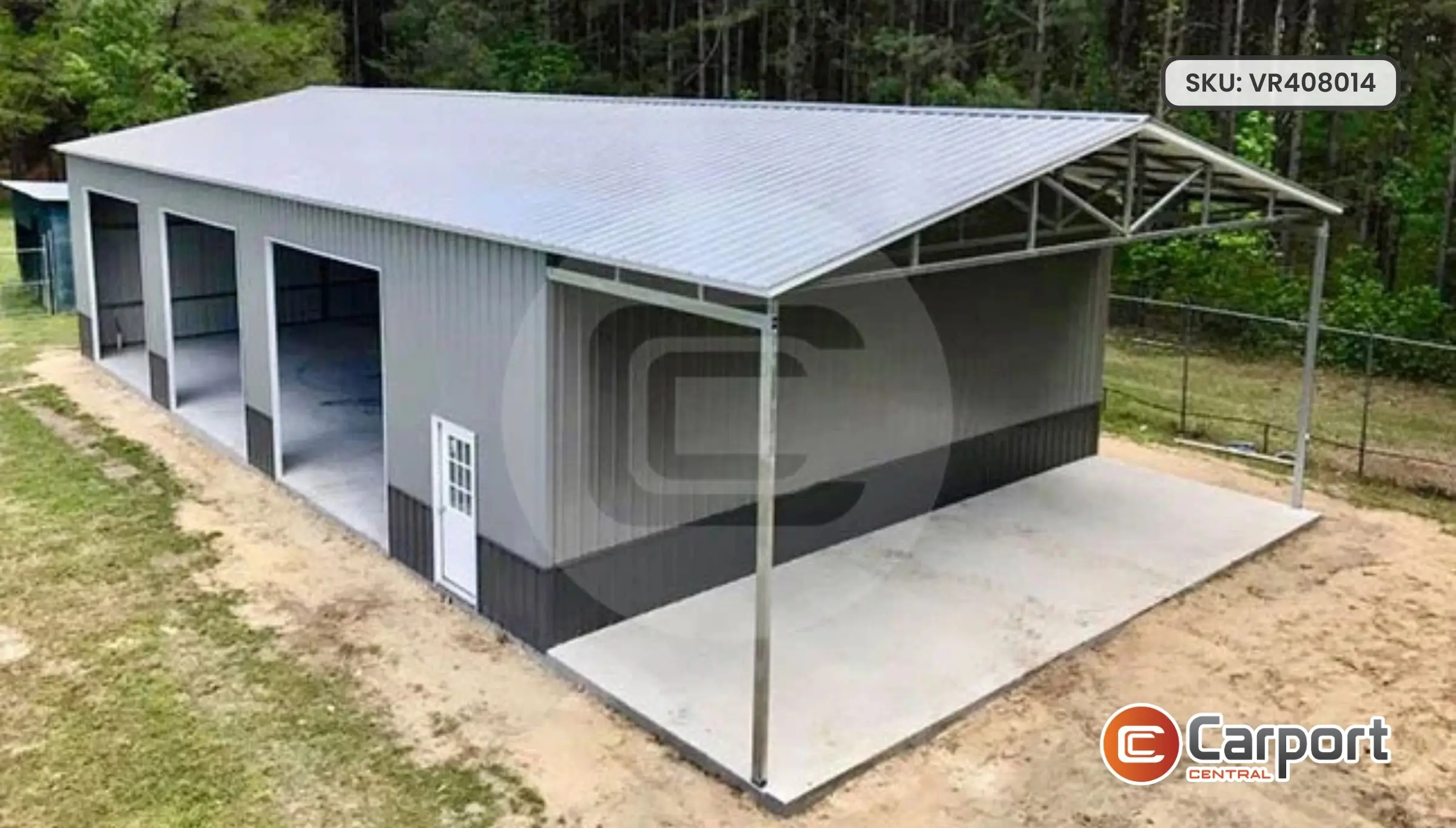 40'x80' Vertical Roof Garage