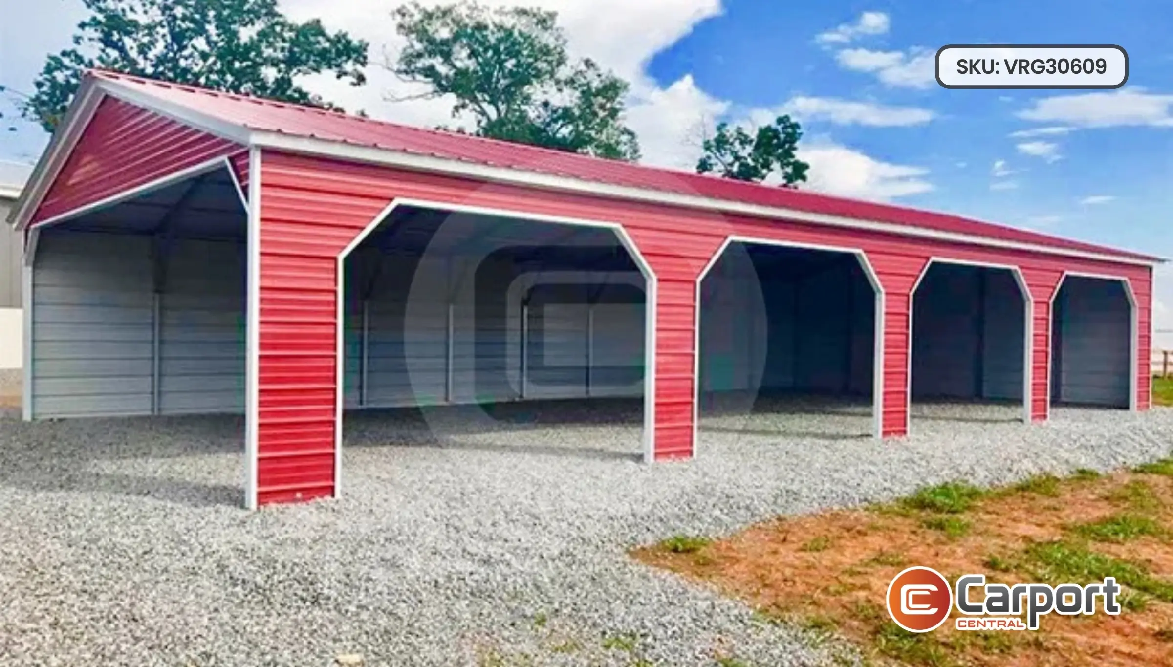 30'x60' Vertical Roof Garage